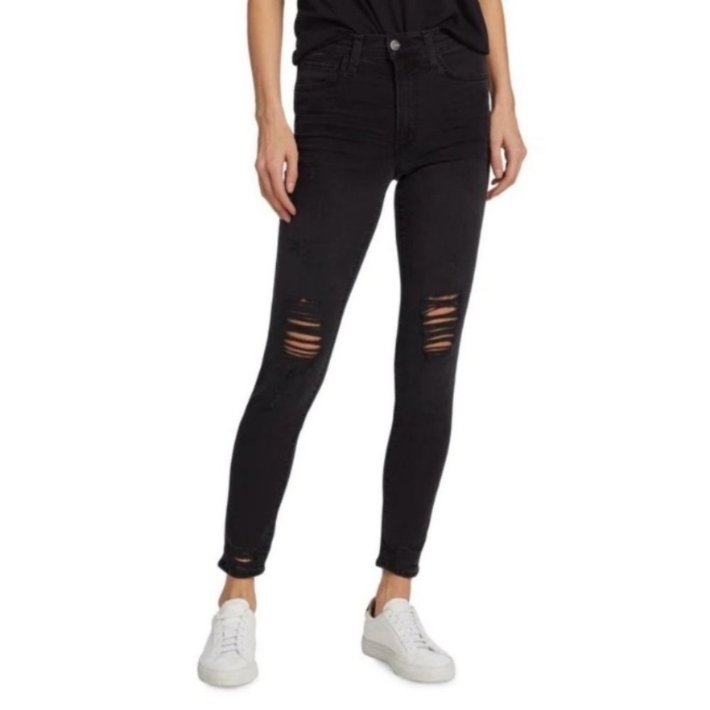JOE'S JEANS The Charlie High-Rise Distressed Stretch Skinny Ankle
